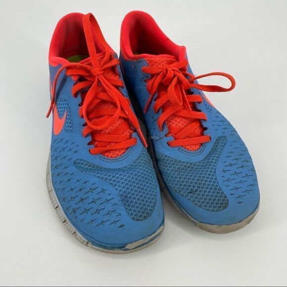Nike Free 4.0 V2 - red and light blue size 8 - Picture 10 of 12